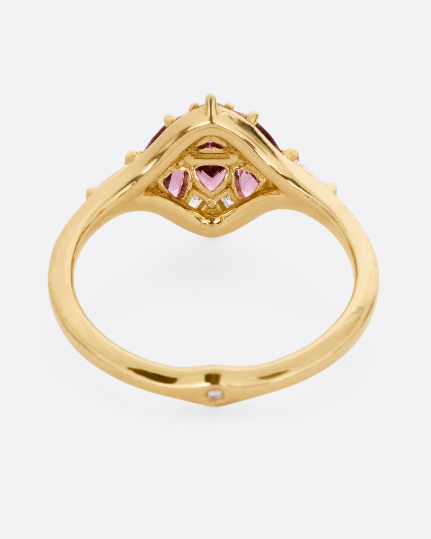 Garnet and Diamond Cluster Ring