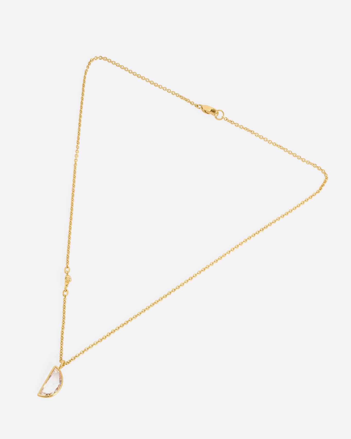 Half Moon Diamond Pendant Necklace