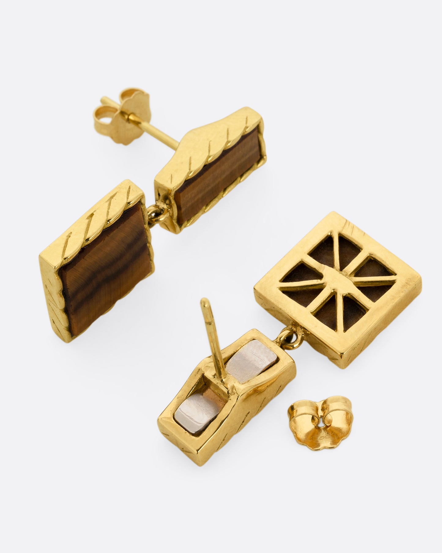 Tiger's Eye Drop Earrings