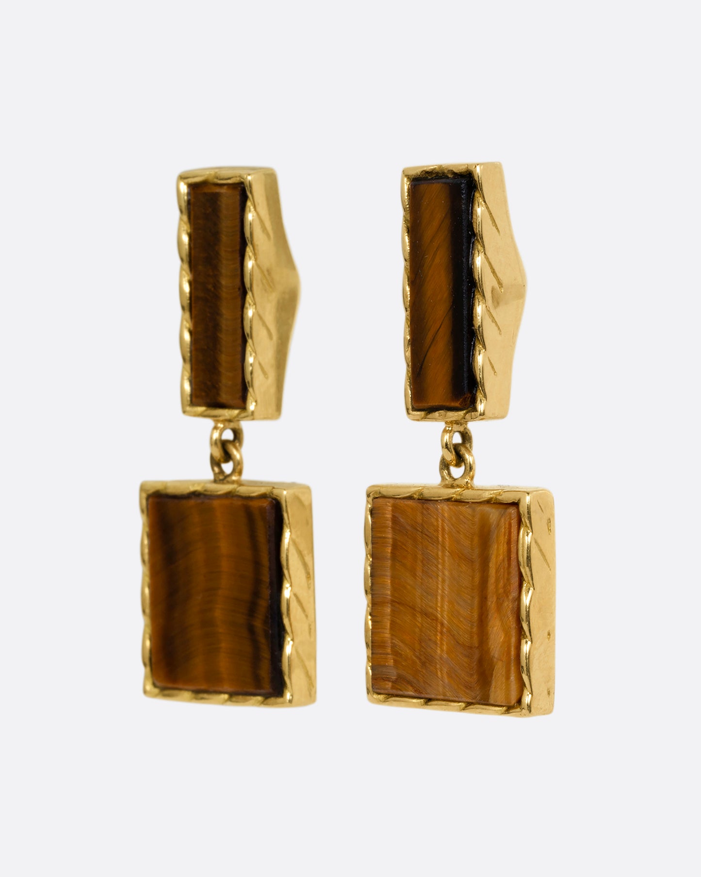 Tiger's Eye Drop Earrings