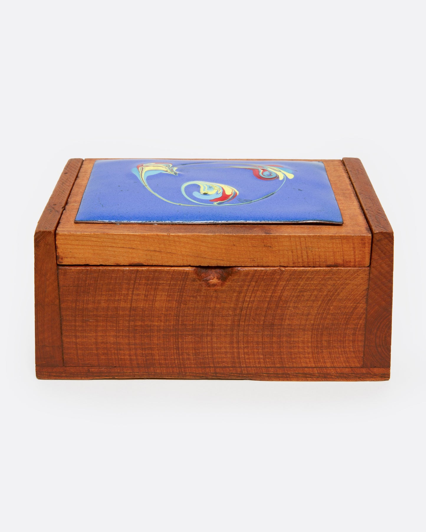 Enamel and Wooden Trinket Box
