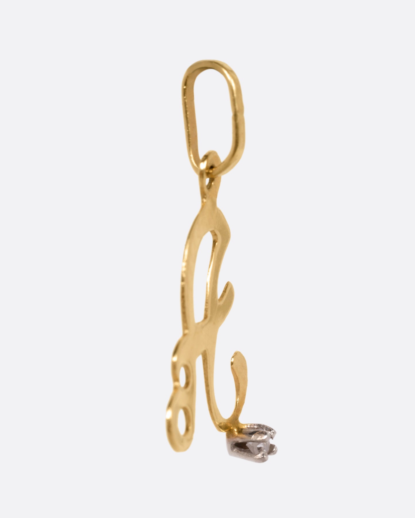 Diamond Letter 'A' Charm