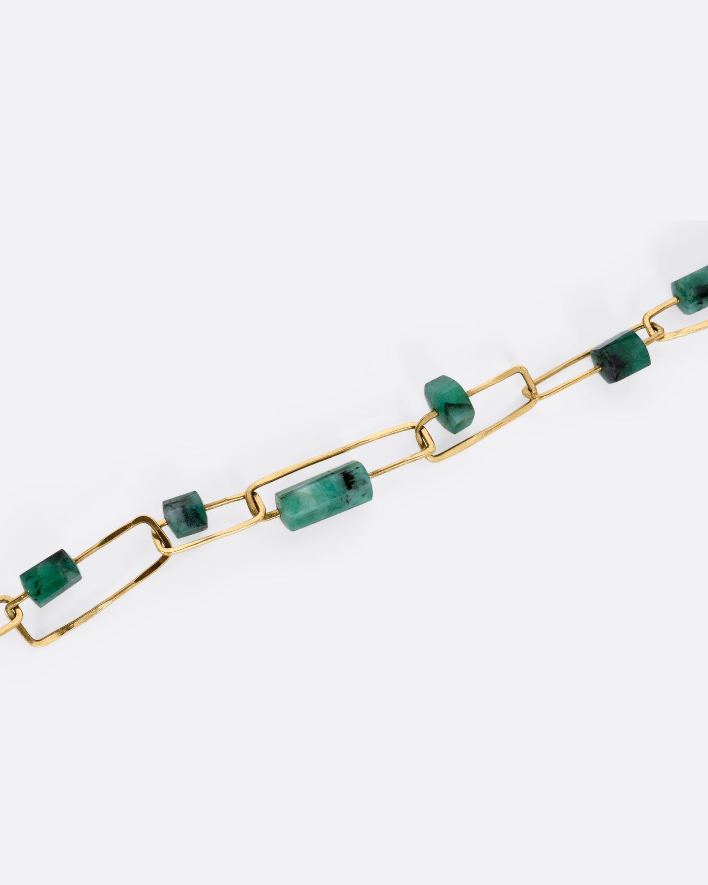 Emerald Paperclip Chain Necklace