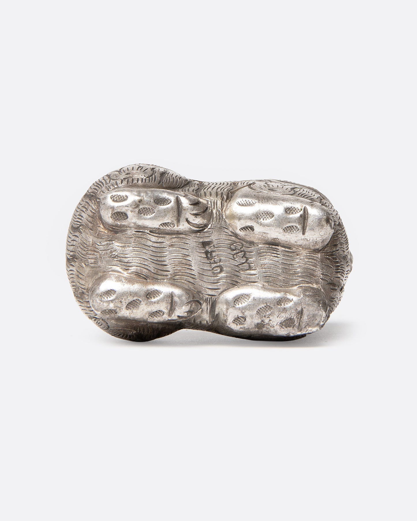 Thai Silver Guardian Lion Betel Box