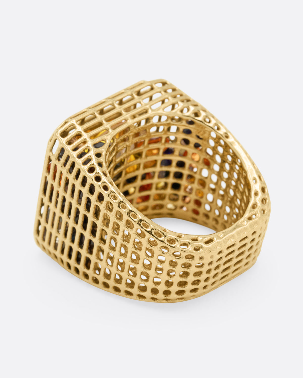 Yellow Sapphire Cagey Dome Ring