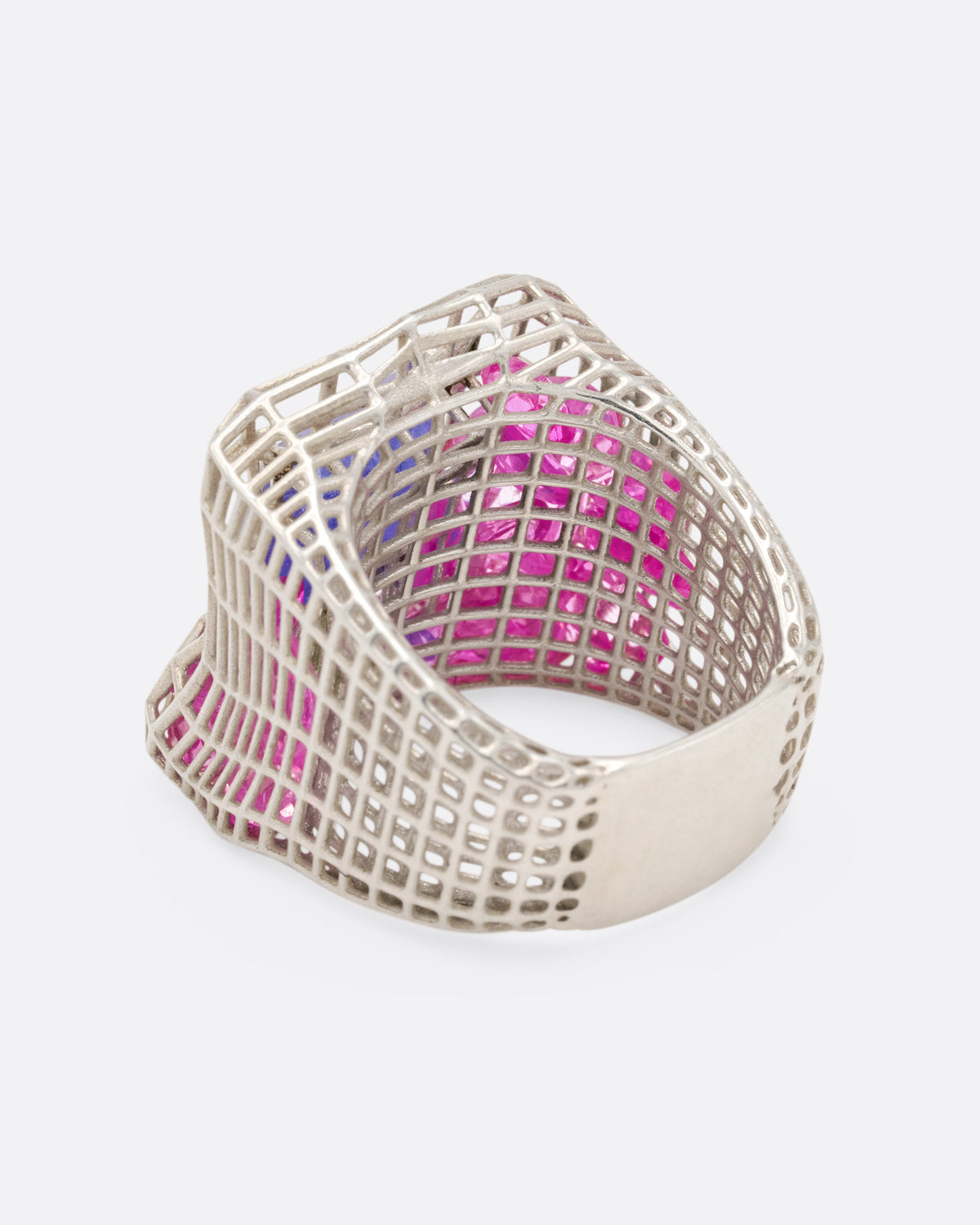 Blue Quartz Cagey Distorted Ring