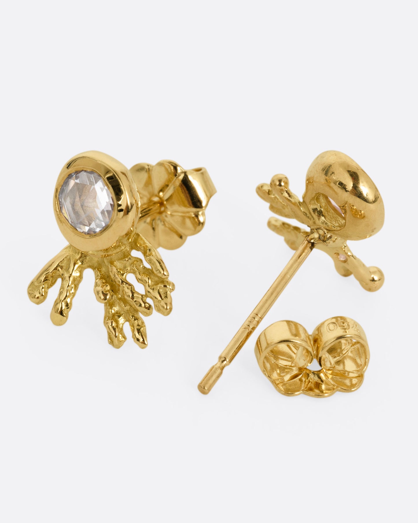 Diamond Comet Stud Earrings