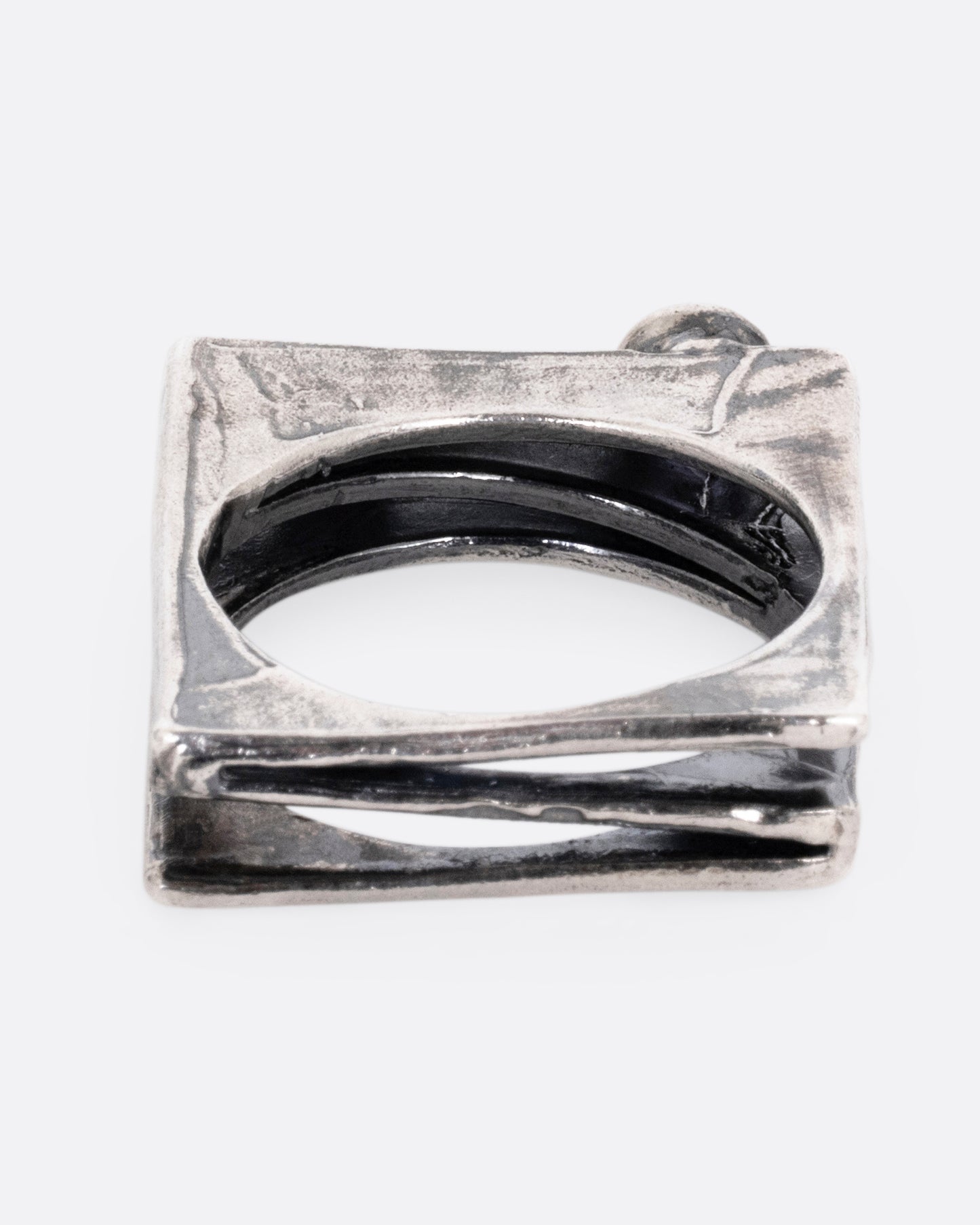 Iolite and Rhodolite Layered Ring