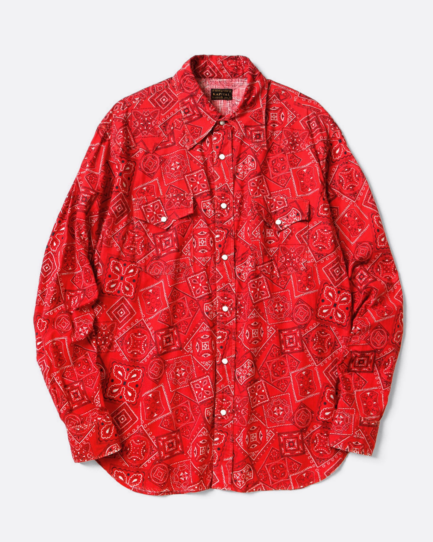 Kapital Red Sheeting Bandana Cookie Shirt