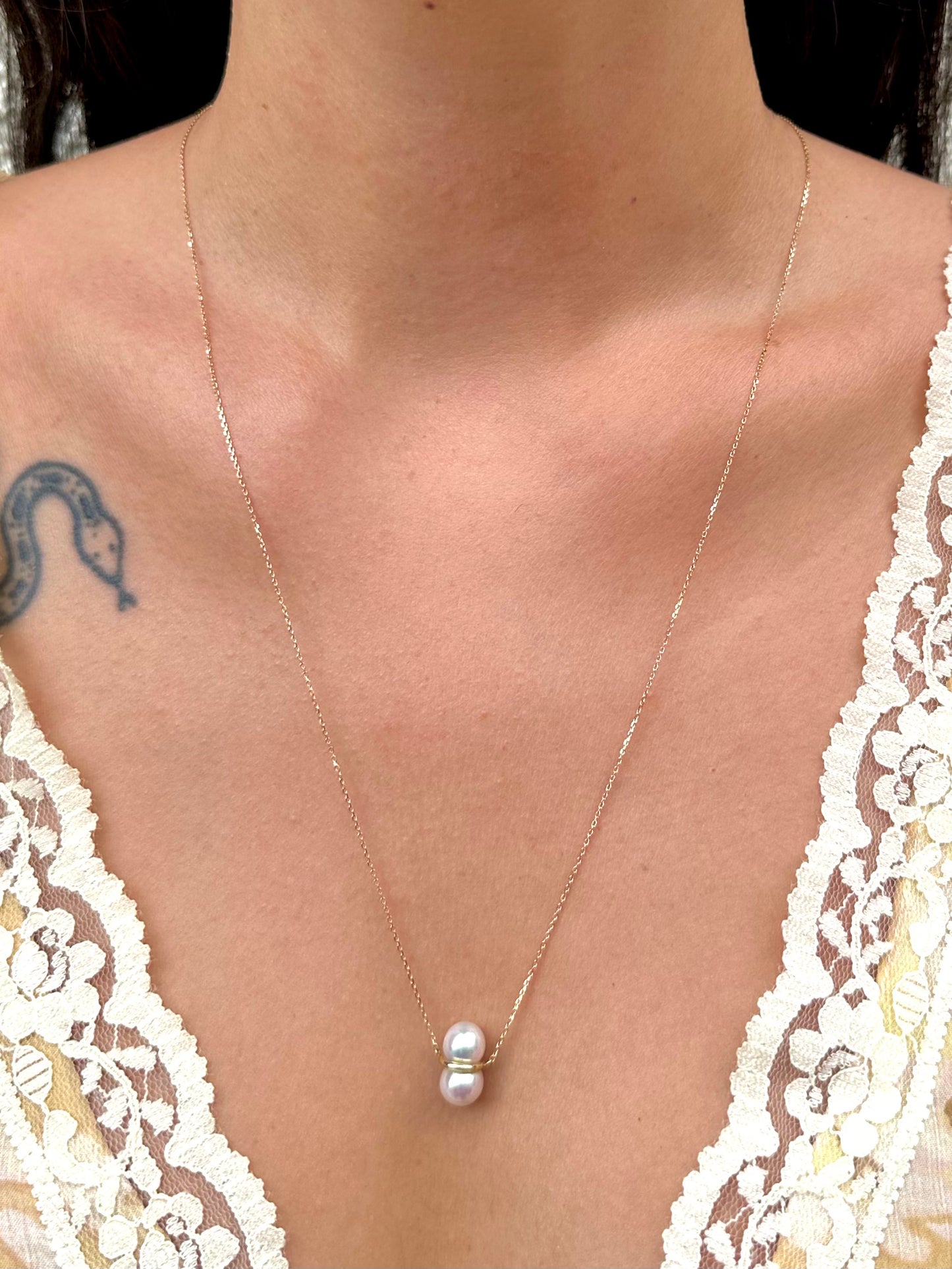 Large Twin Pearl Necklace