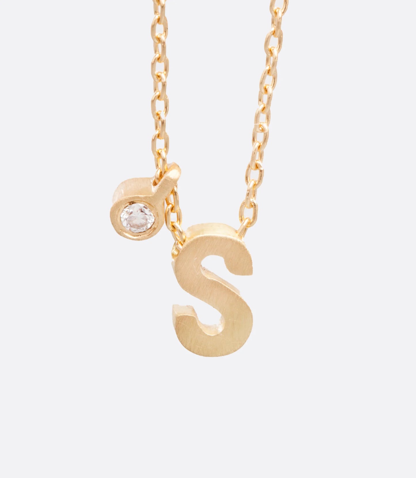 Micro Initial Necklace