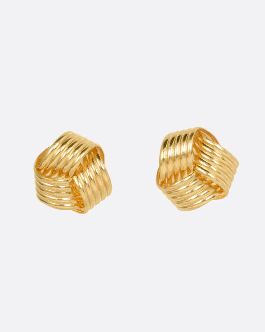 Ribbon Knot Stud Earrings