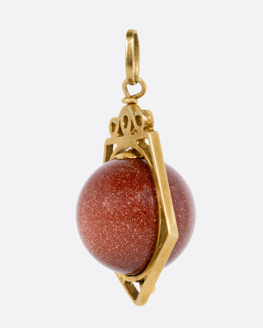 Italian Goldstone Pentagonal Charm