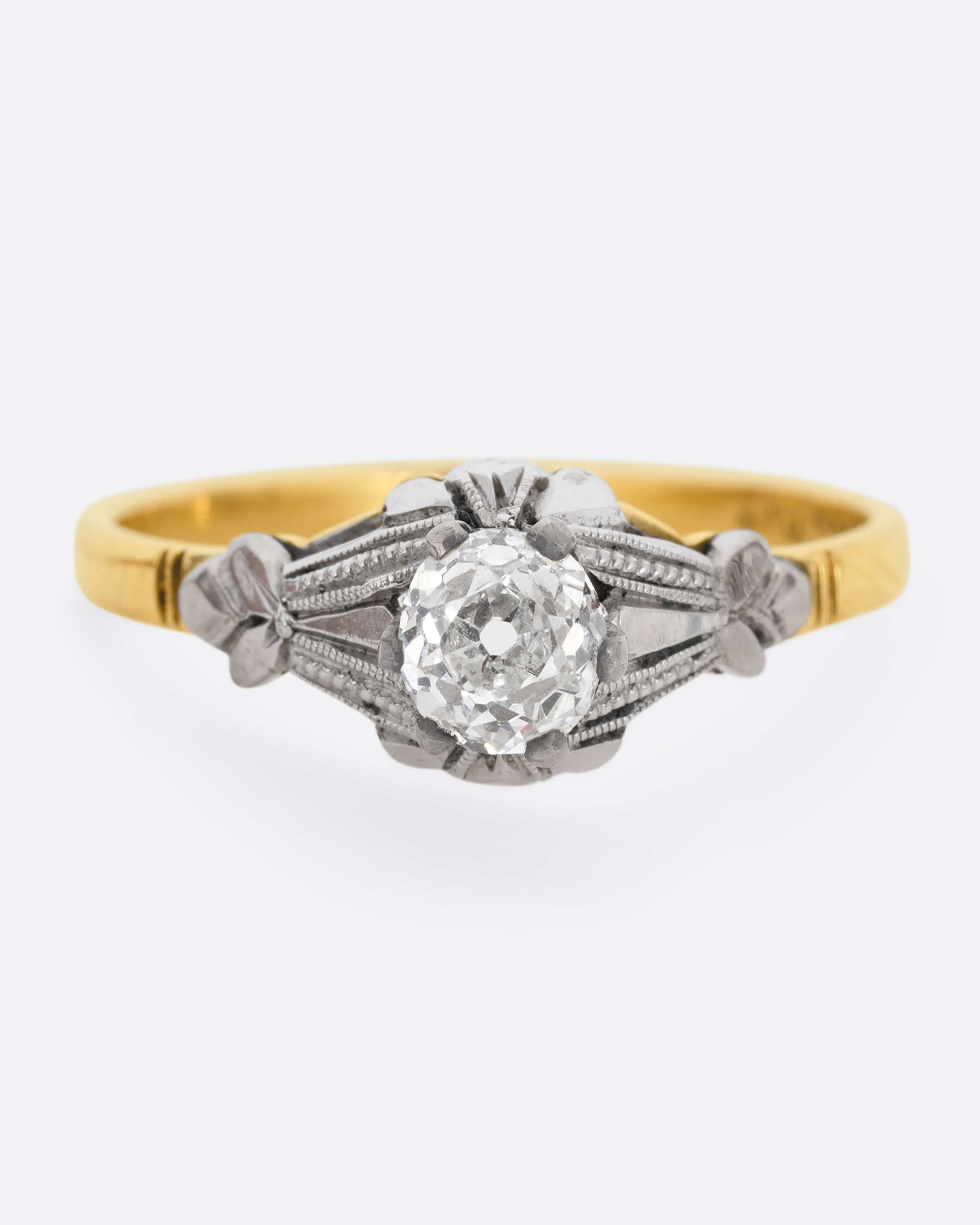 Old Mine Cut Diamond Ring