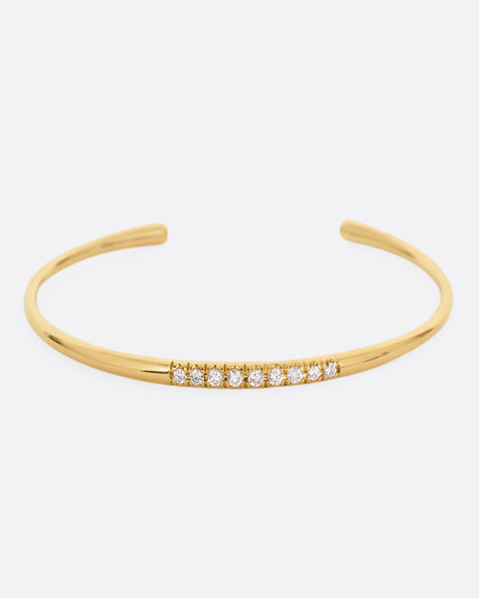 Tapered Diamond Cuff Bracelet