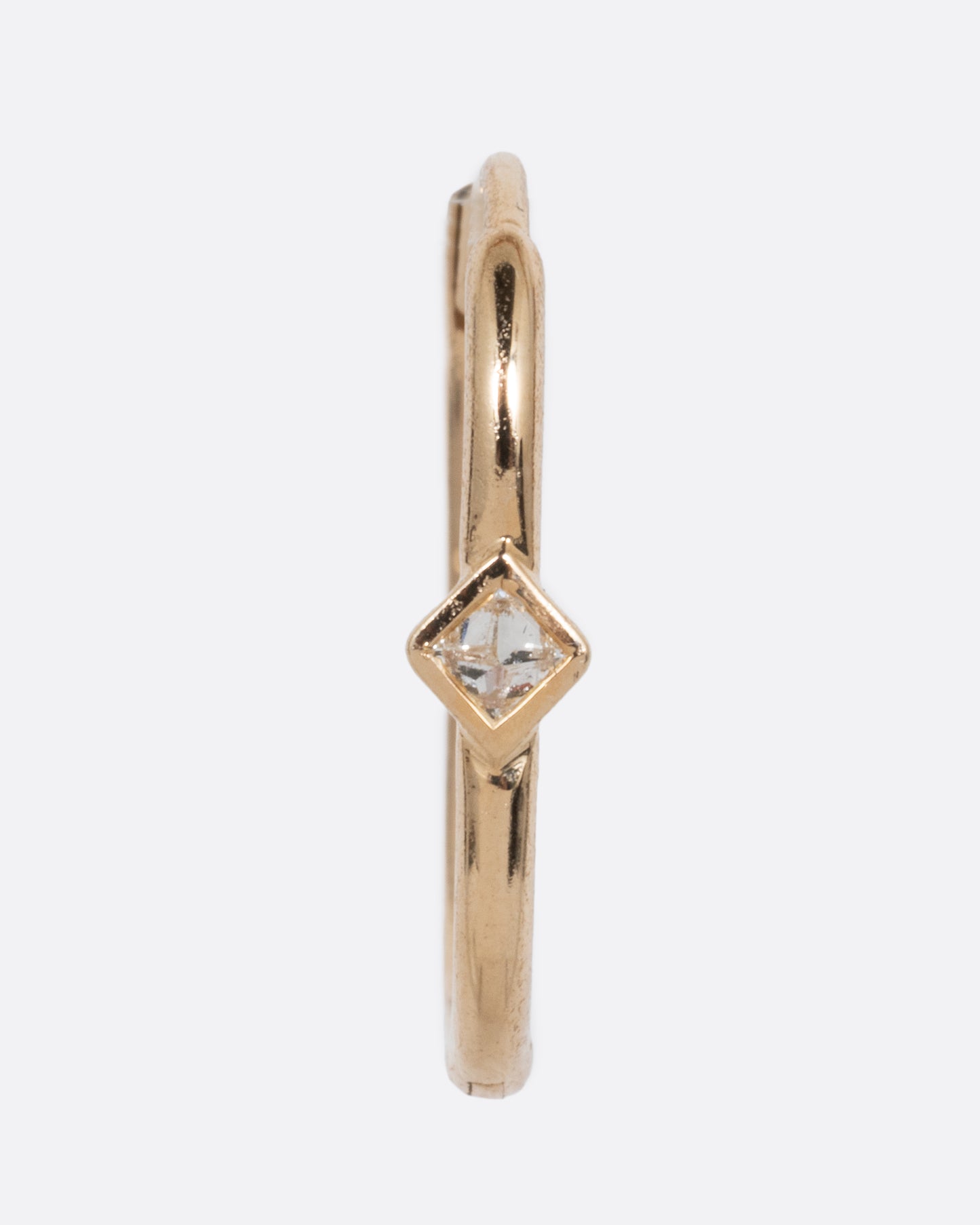 Diamond Oval Clicker Hoop Earring
