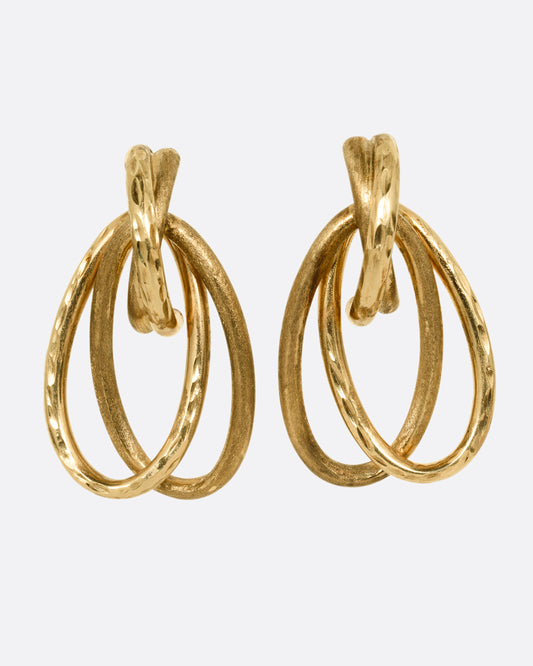 Double Loop Stud Earrings