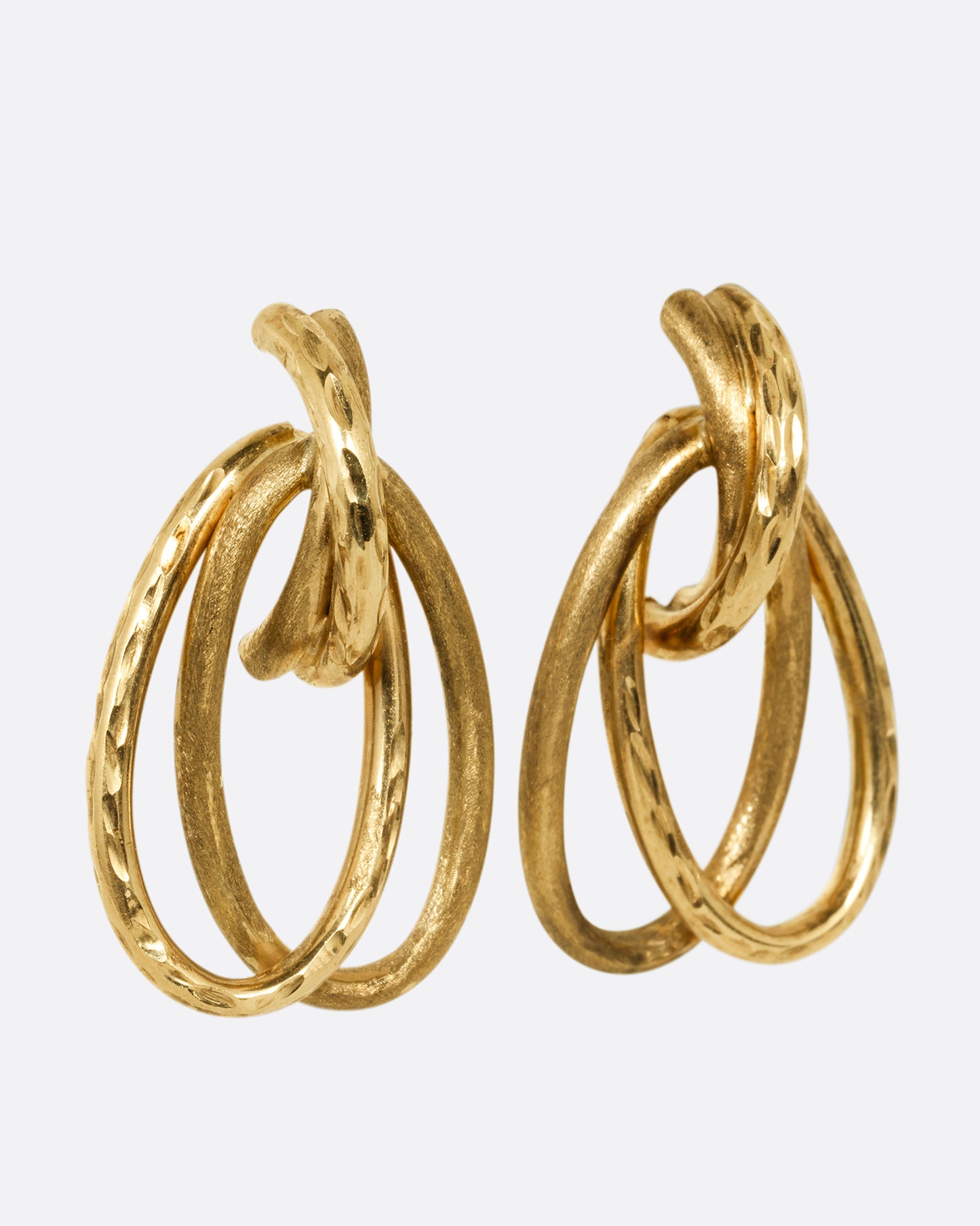 Double Loop Stud Earrings