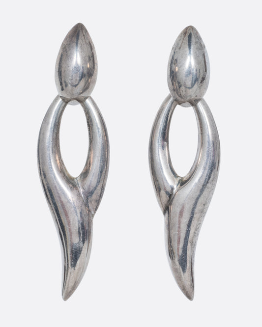 Long Abstract Drop Earrings