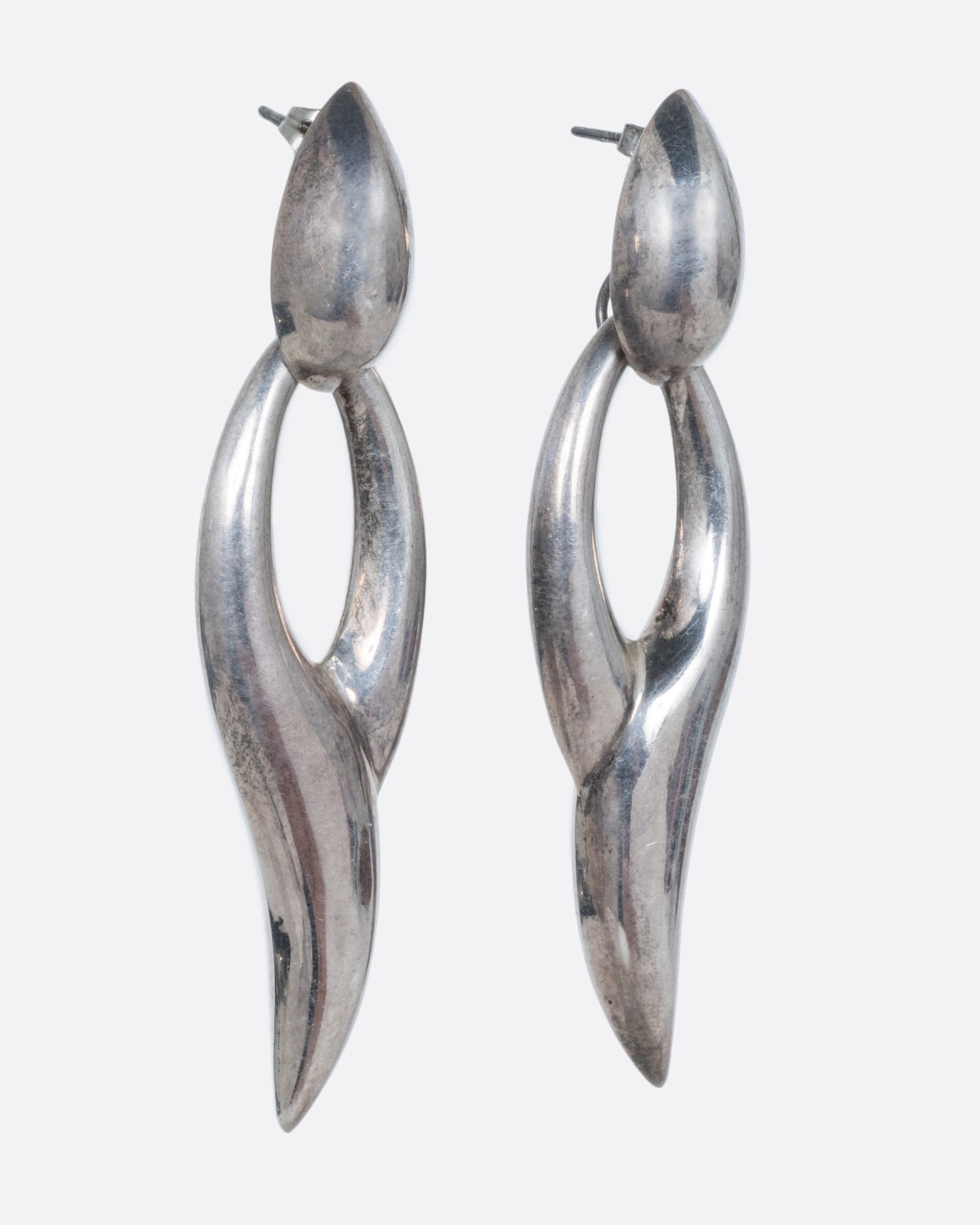 Long Abstract Drop Earrings