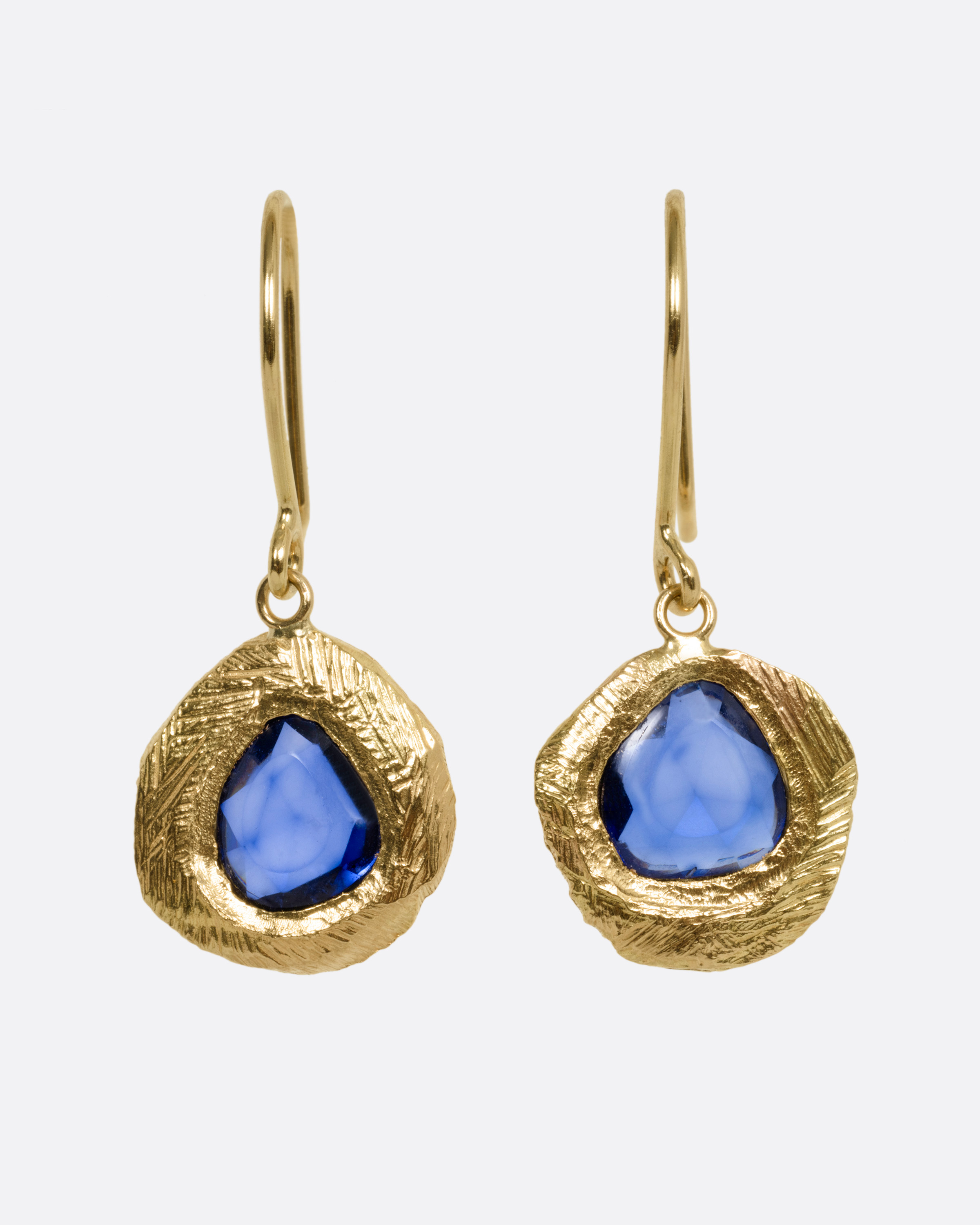 Blue Sapphire Drop Earrings
