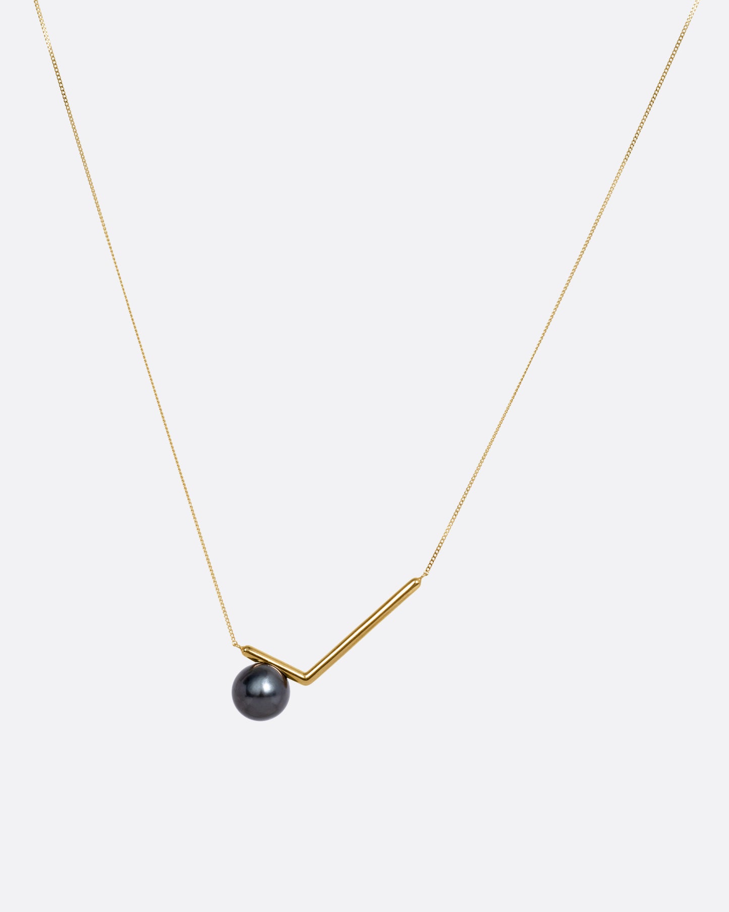 Tahitian Black Pearl Dent Necklace