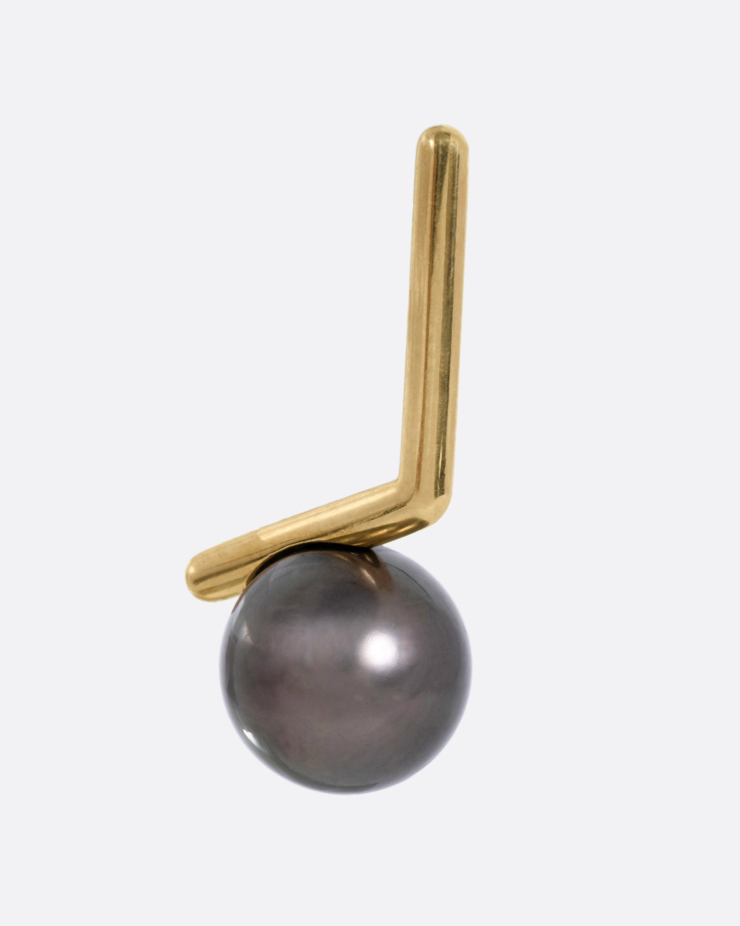 Small Black Tahitian Pearl Stud Earrings