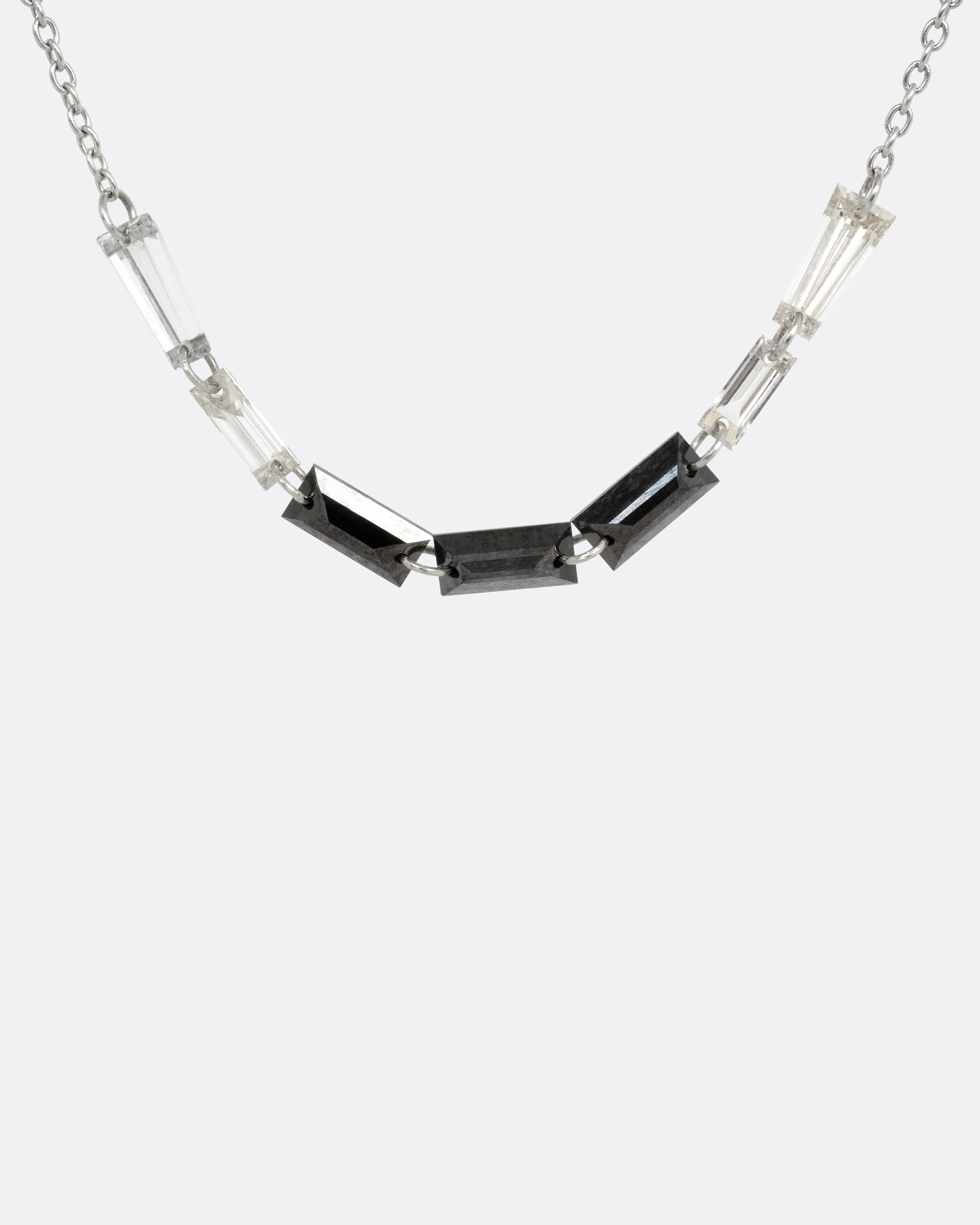 black and white diamond necklace