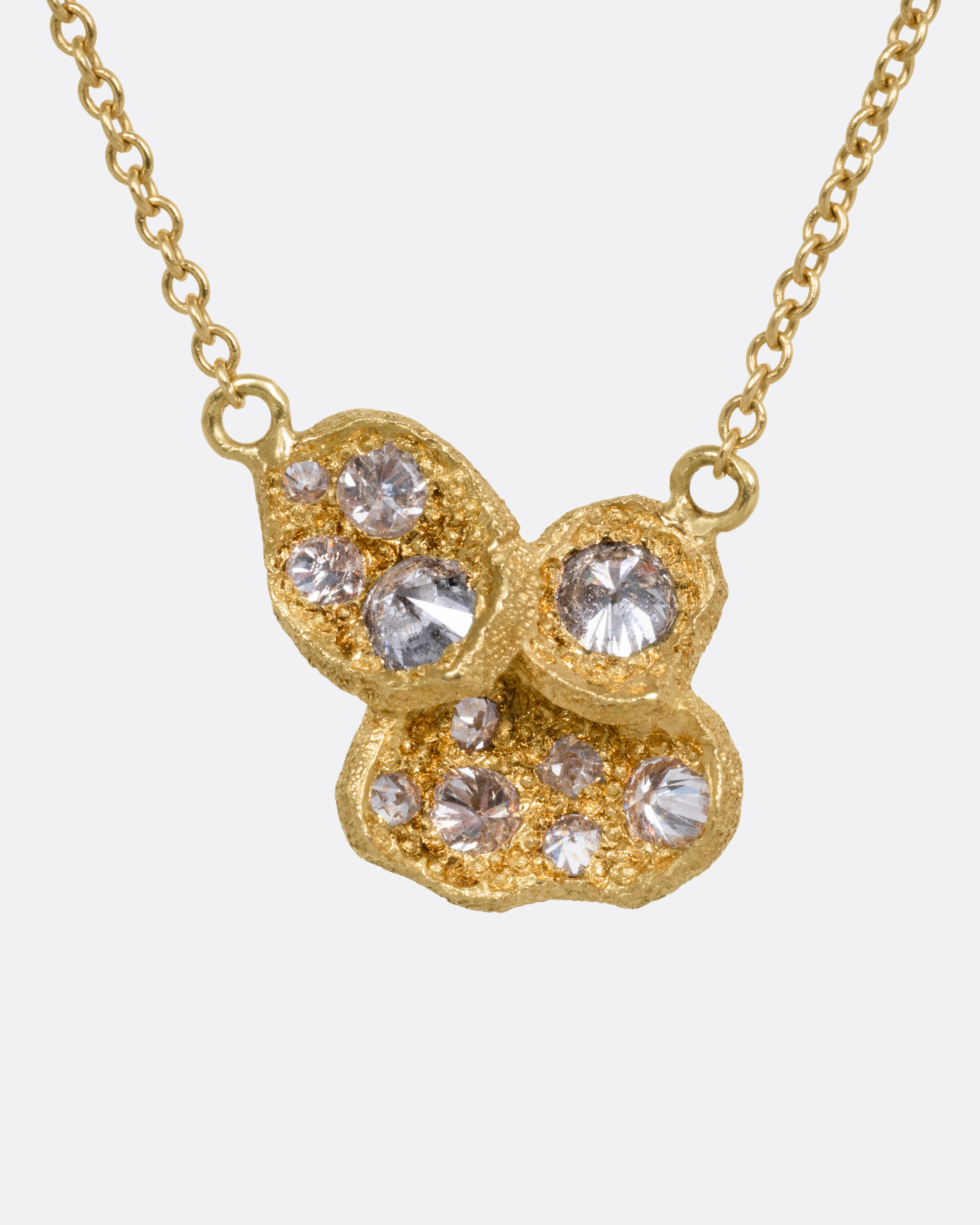 diamond cluster necklace