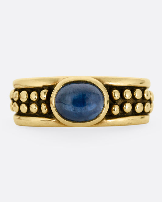 Sapphire Cabochon Ring