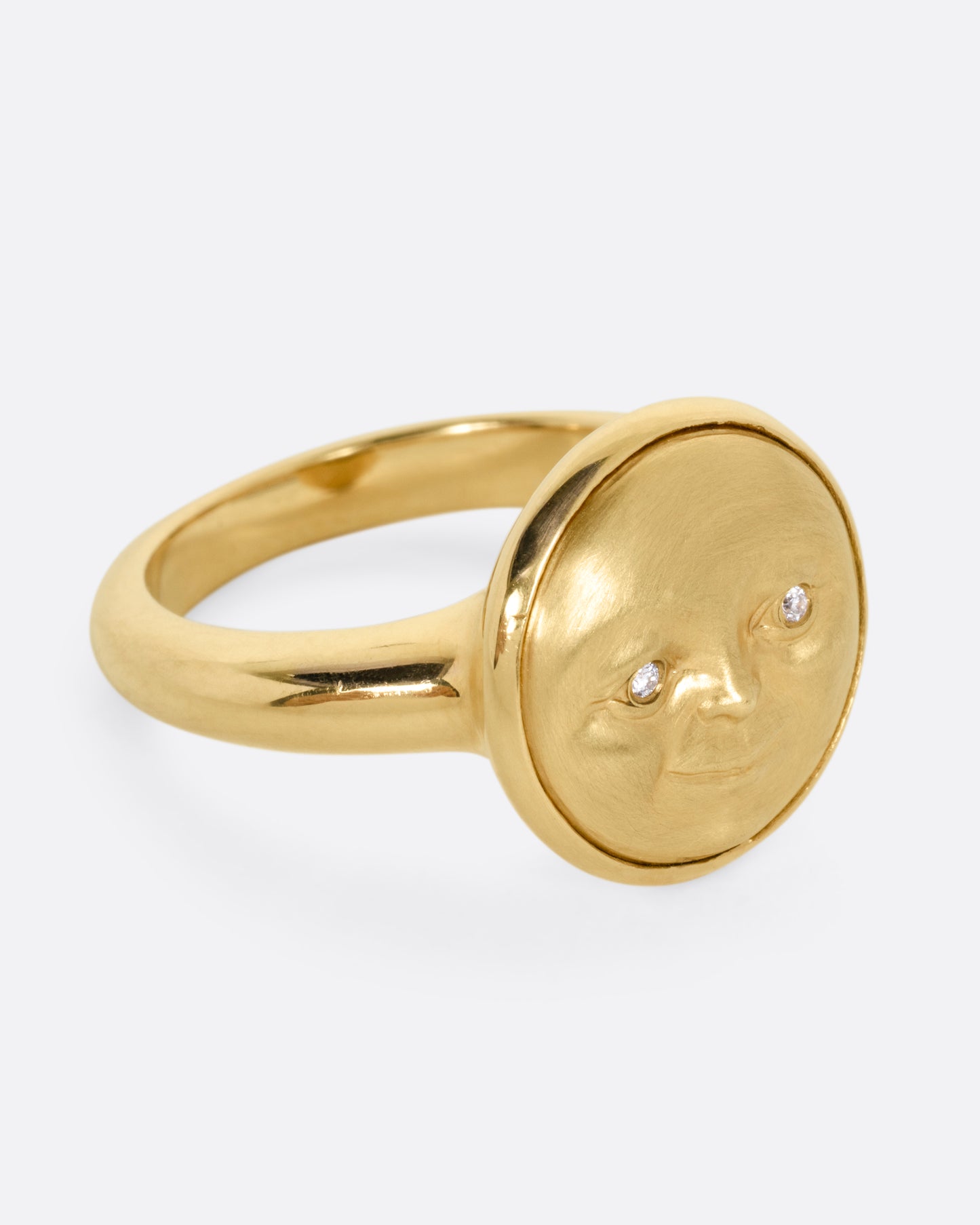 Diamond Moonface Ring