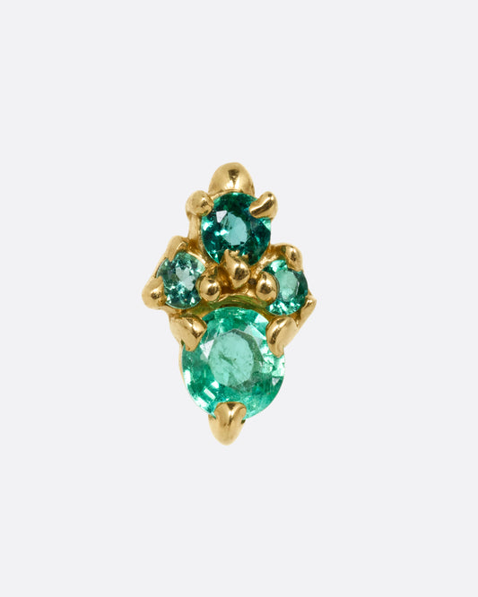 Nova Emerald Stud Earring