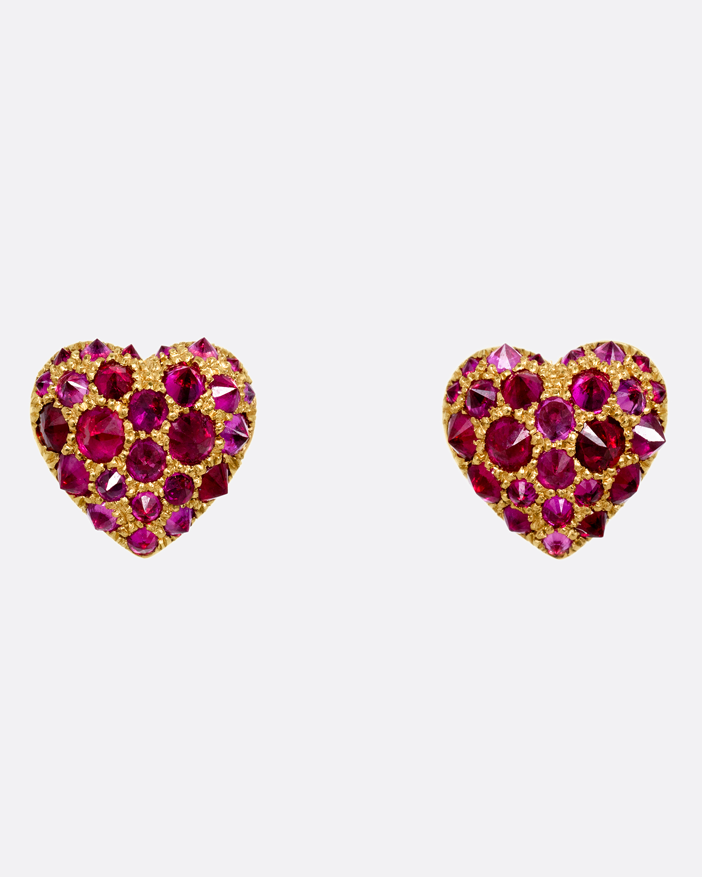 TOUGH LOVE RUBY HEART EARRINGS