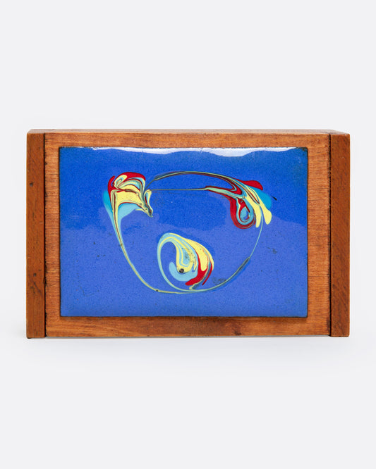 Enamel and Wooden Trinket Box
