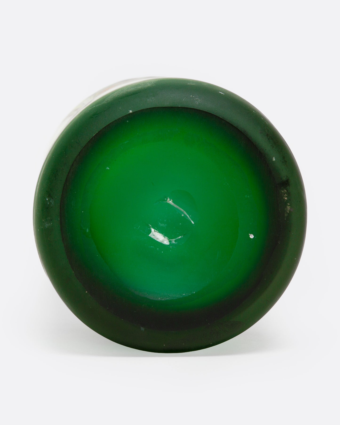 Green and White Swirl Vase