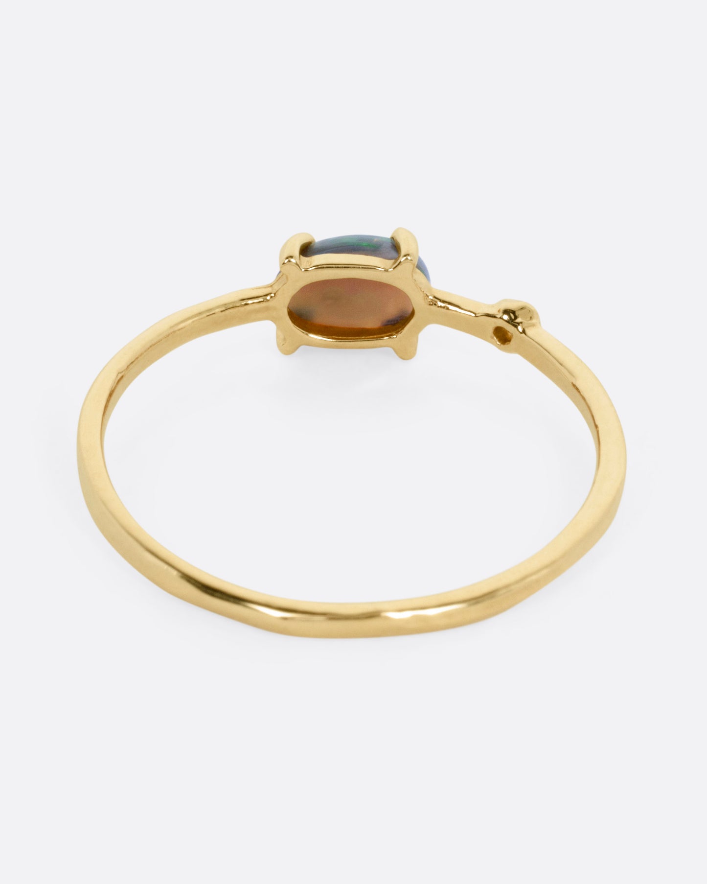 Australian Opal and Diamond Wink Ring