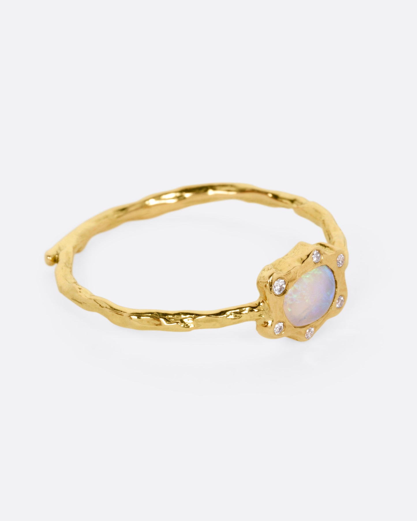 Rebel Bits Australian Opal and Diamond Ring