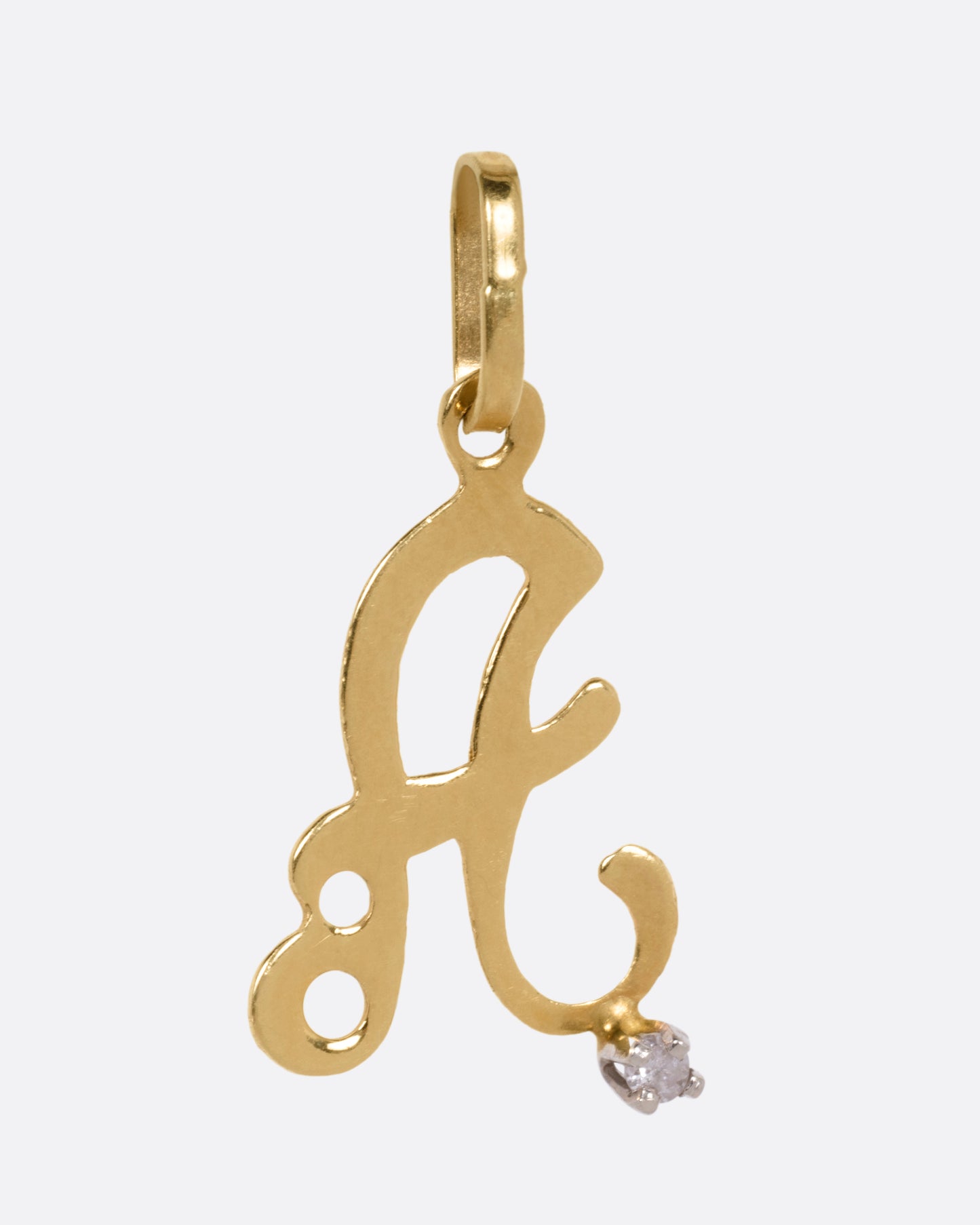 Diamond Letter 'A' Charm