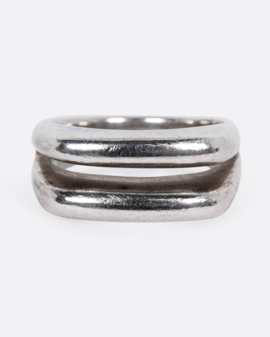 Split Face Signet Ring