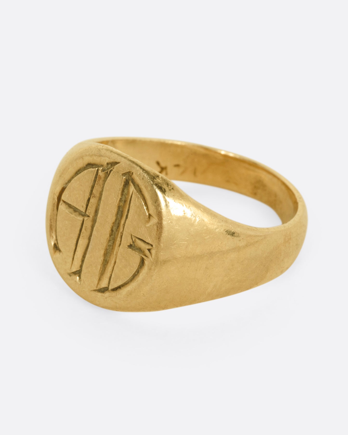 'AG' Signet Ring