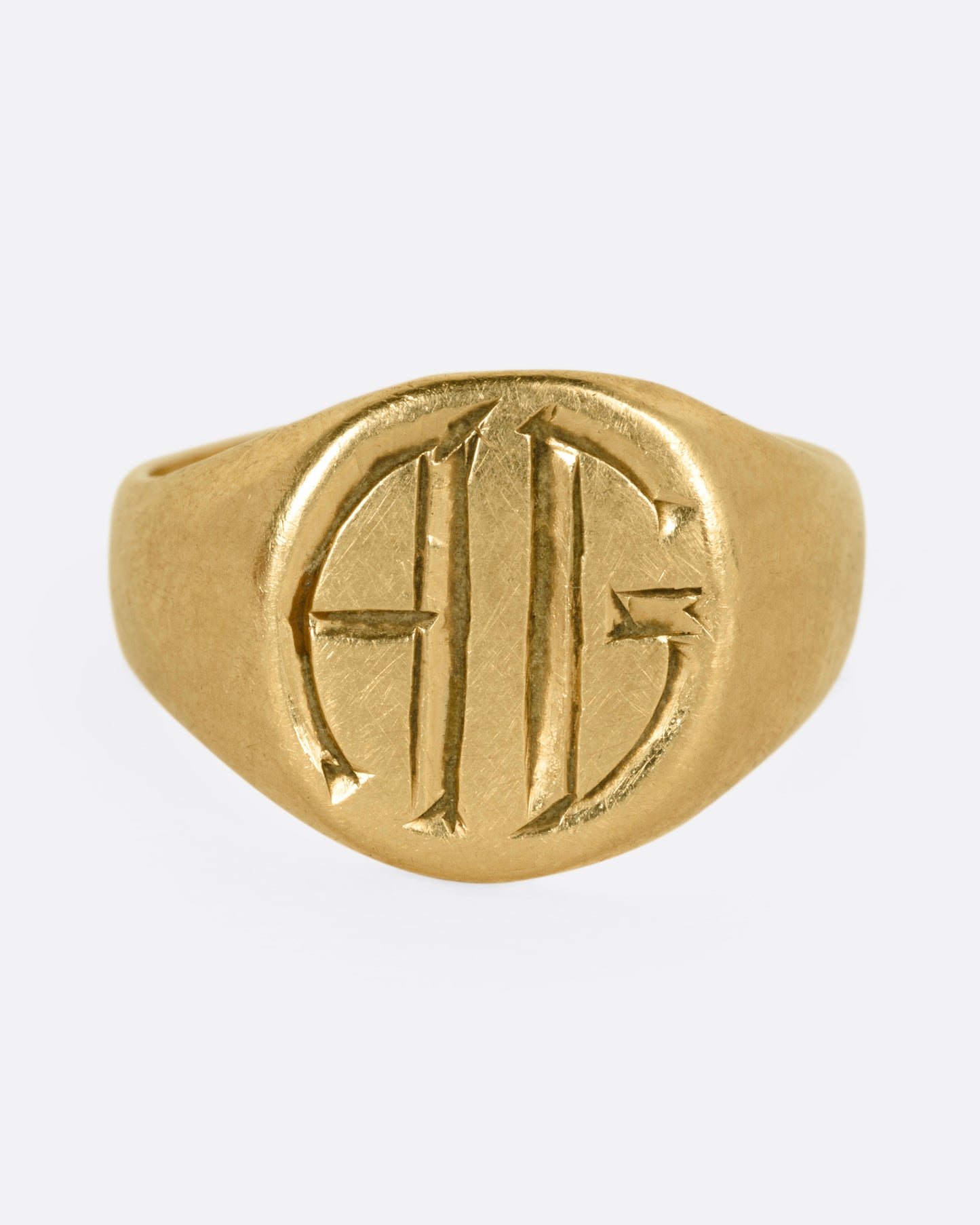 'AG' Signet Ring