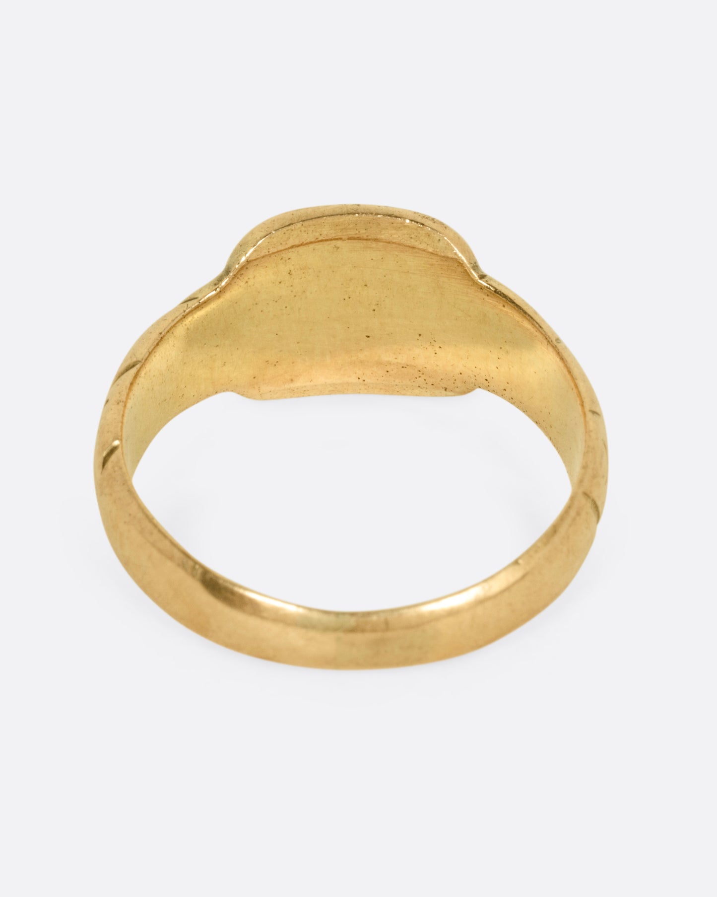 Square Signet with Patterned Band