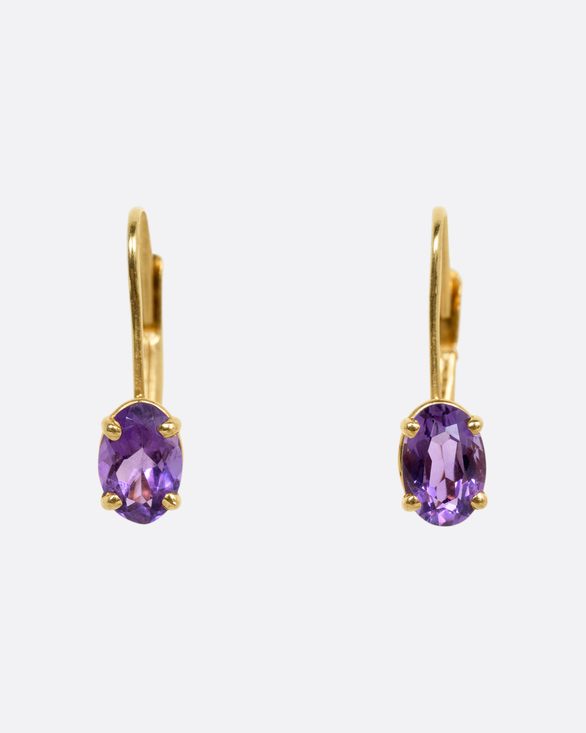 Amethyst Huggie Hoop Earrings