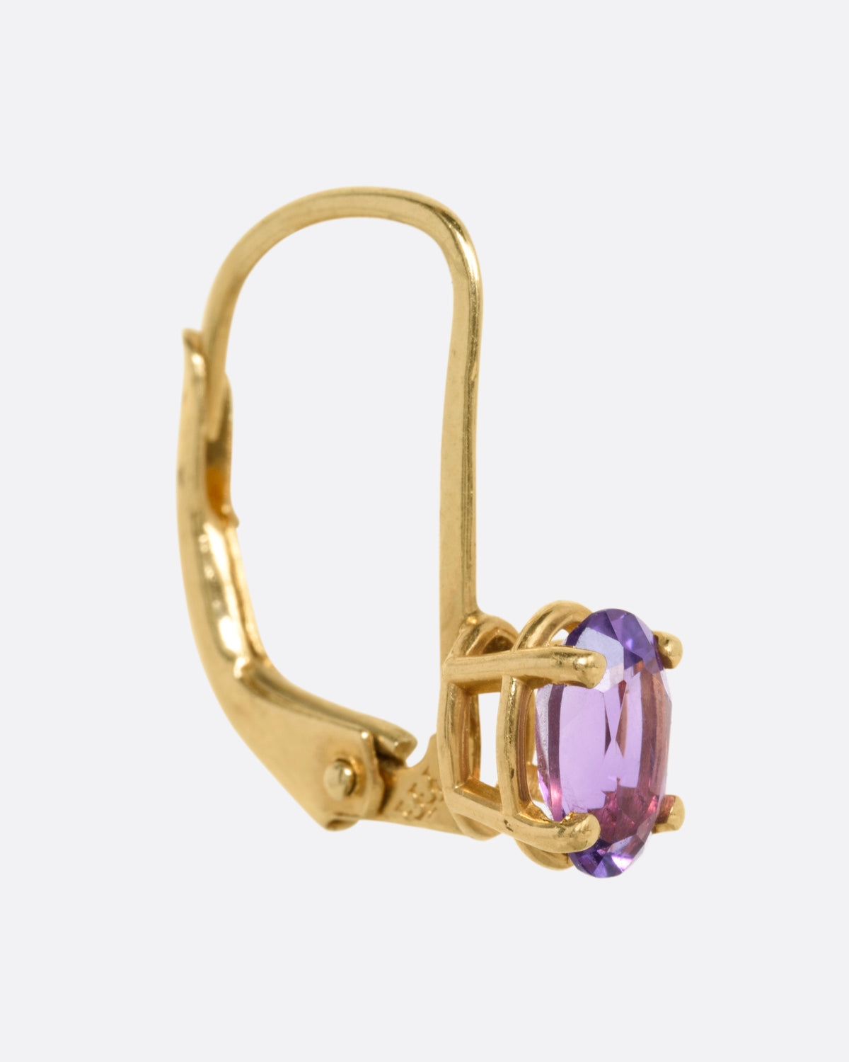 Amethyst Huggie Hoop Earrings