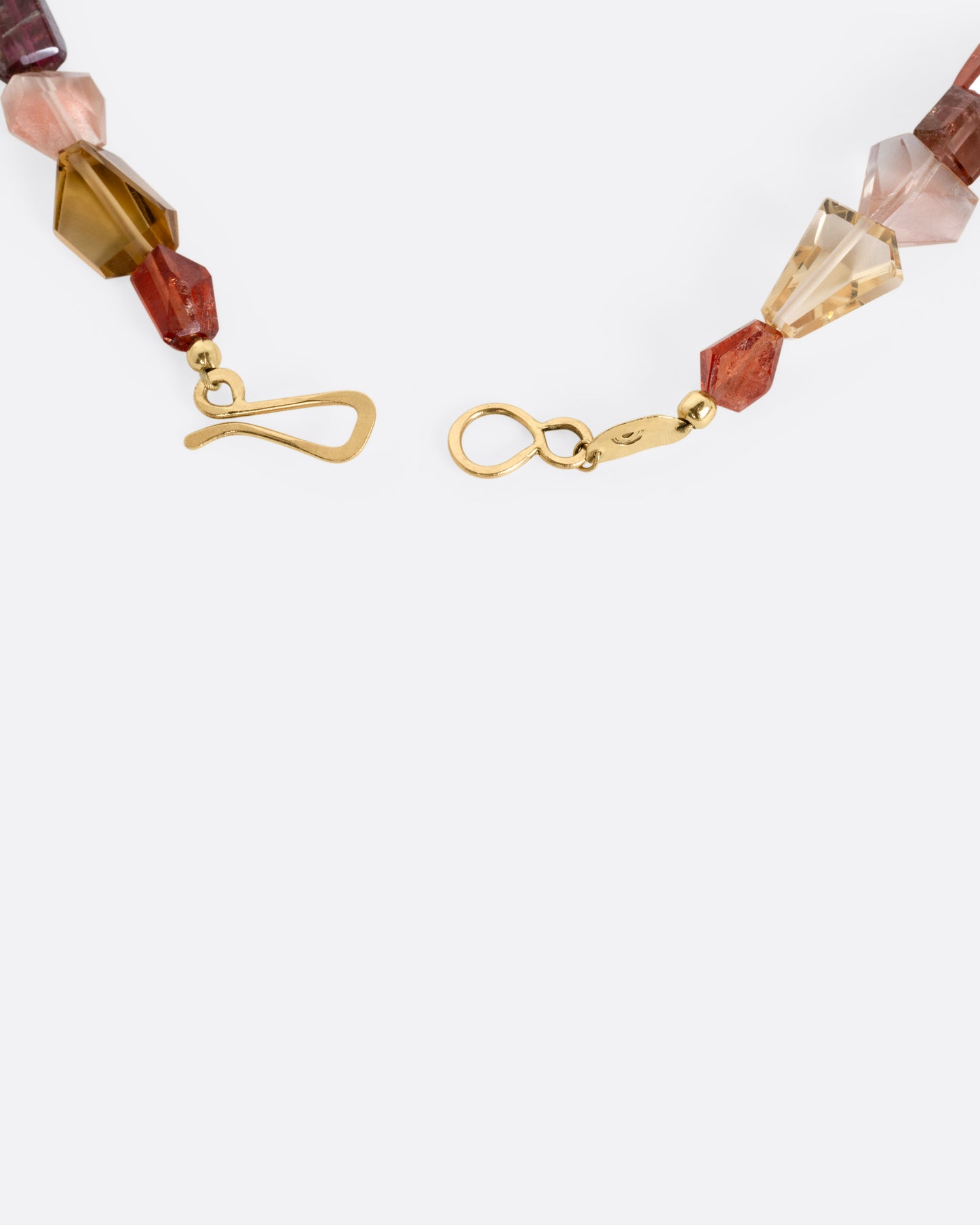 Tourmaline, Garnet, Hessonite, Sunstone, and Citrine Choker Necklace