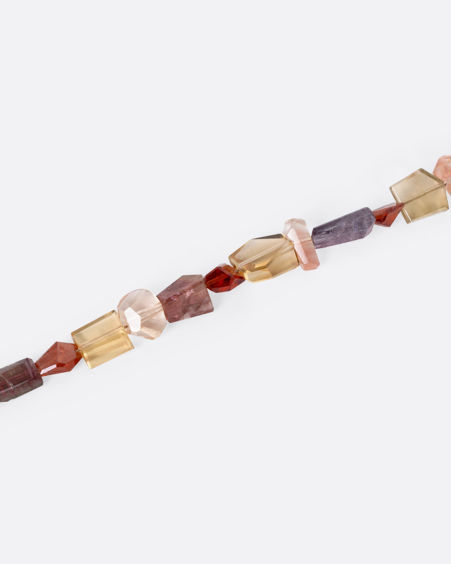 Tourmaline, Garnet, Hessonite, Sunstone, and Citrine Choker Necklace