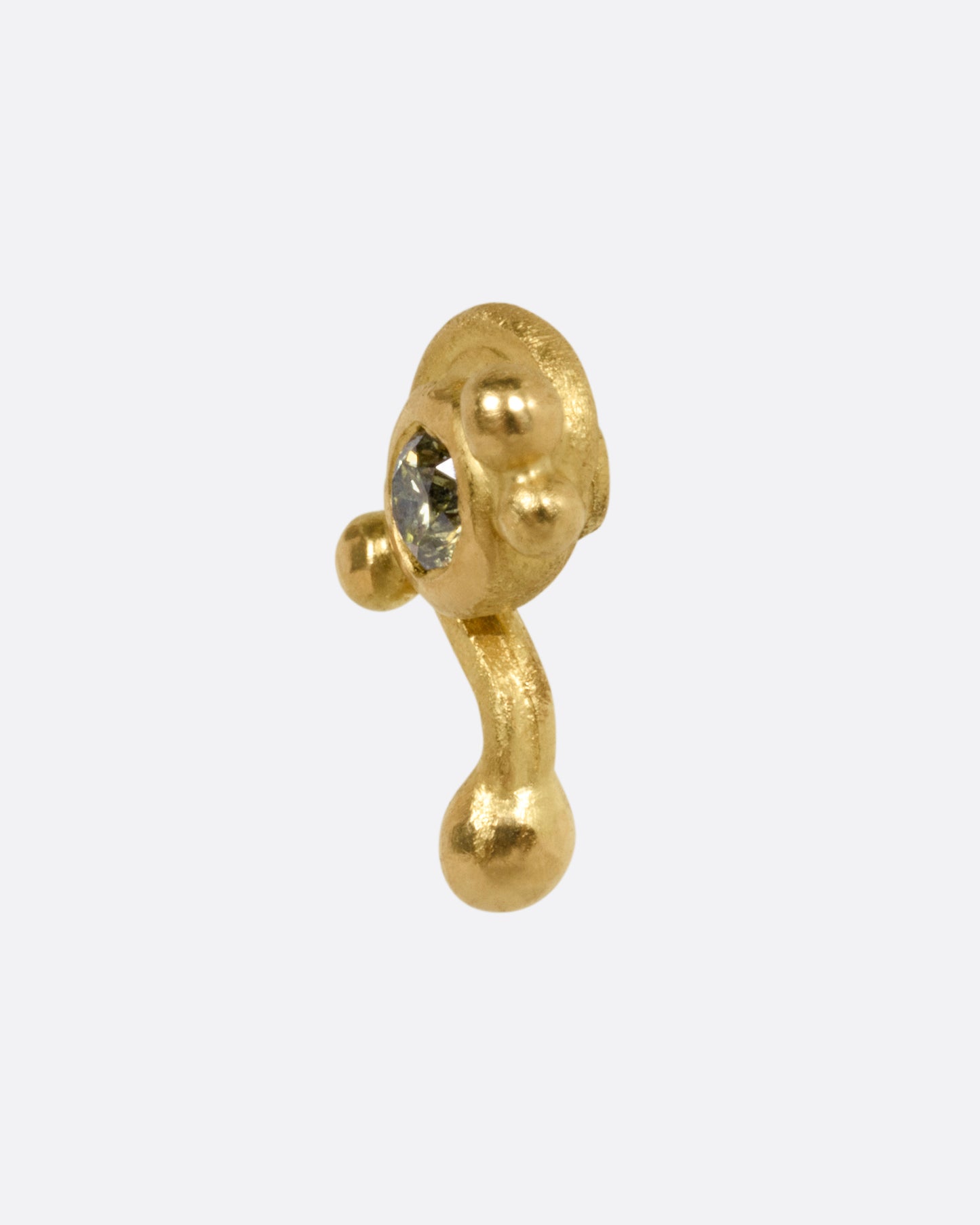 Green Diamond Stud Earrings