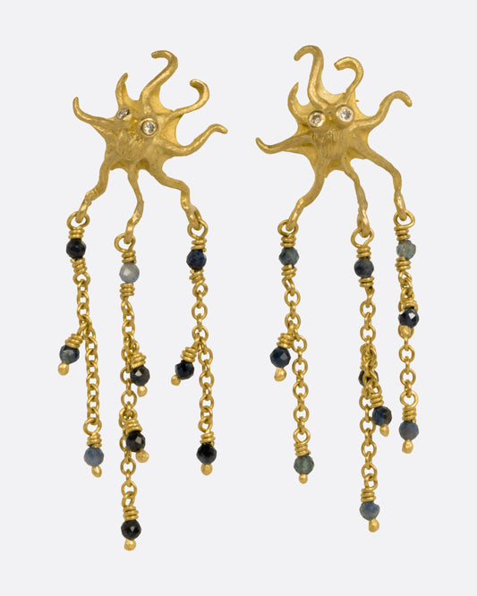 Octopus Dangle Stud Earrings
