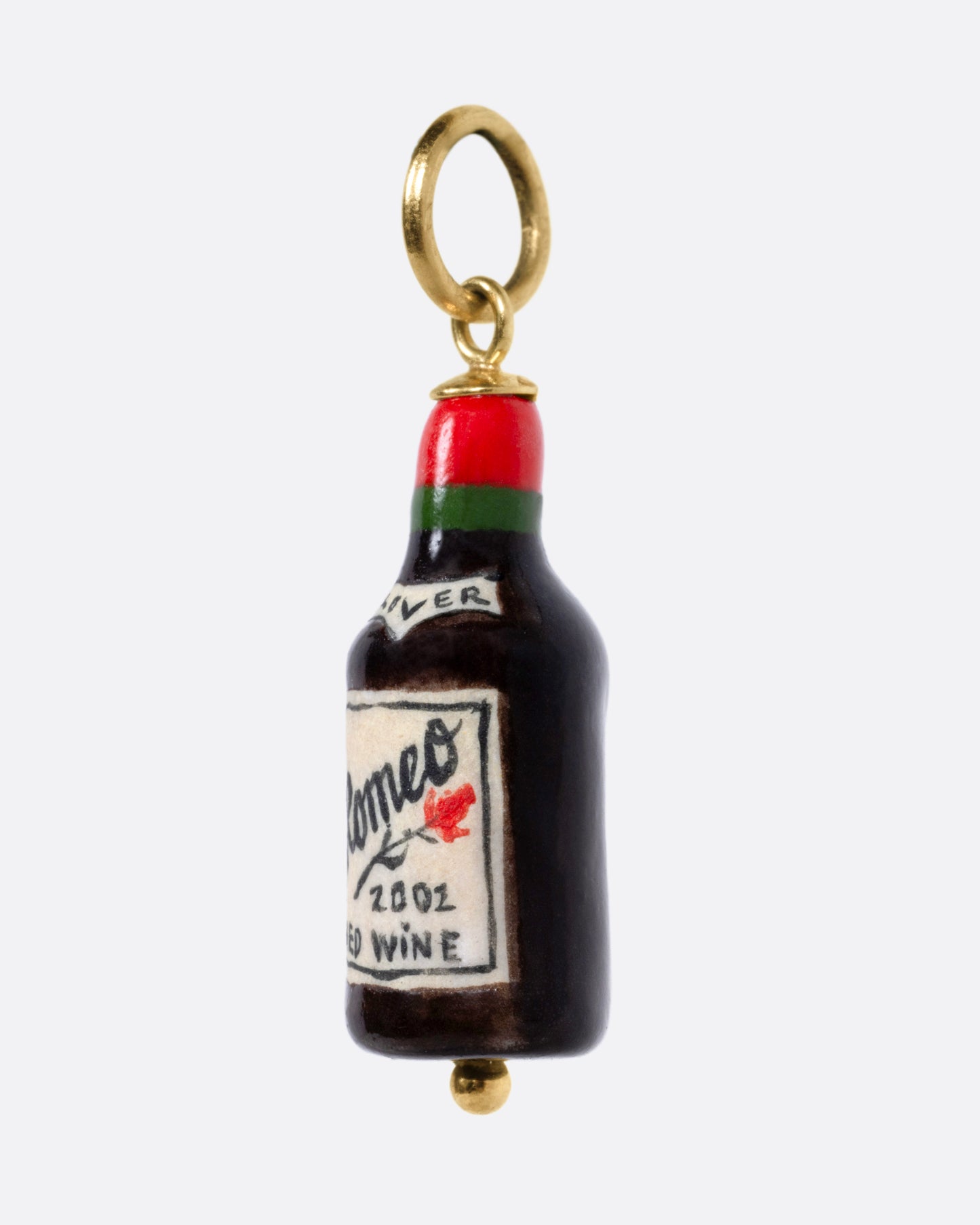 'Romeo' Red Wine Bottle Charm