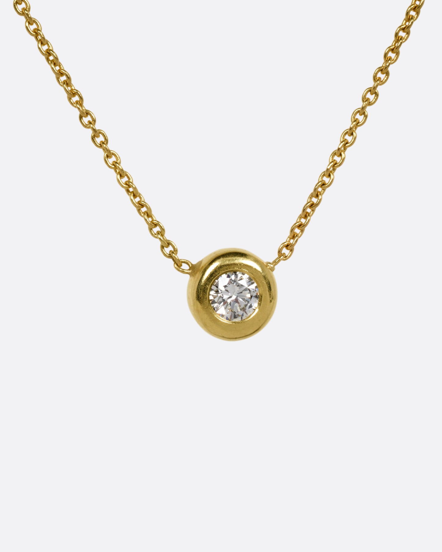 Round Diamond Pendant Necklace